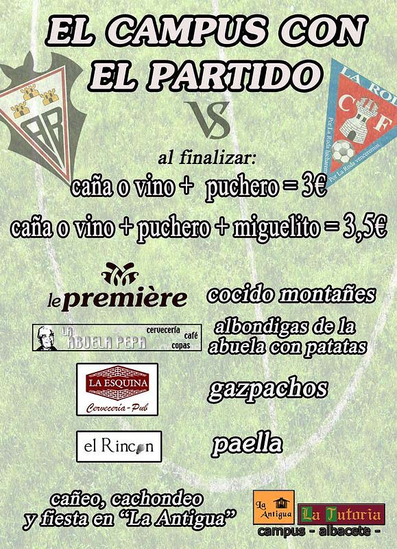 Fiesta bares del Campus hermanamiento aficiones Albacete-La Roda