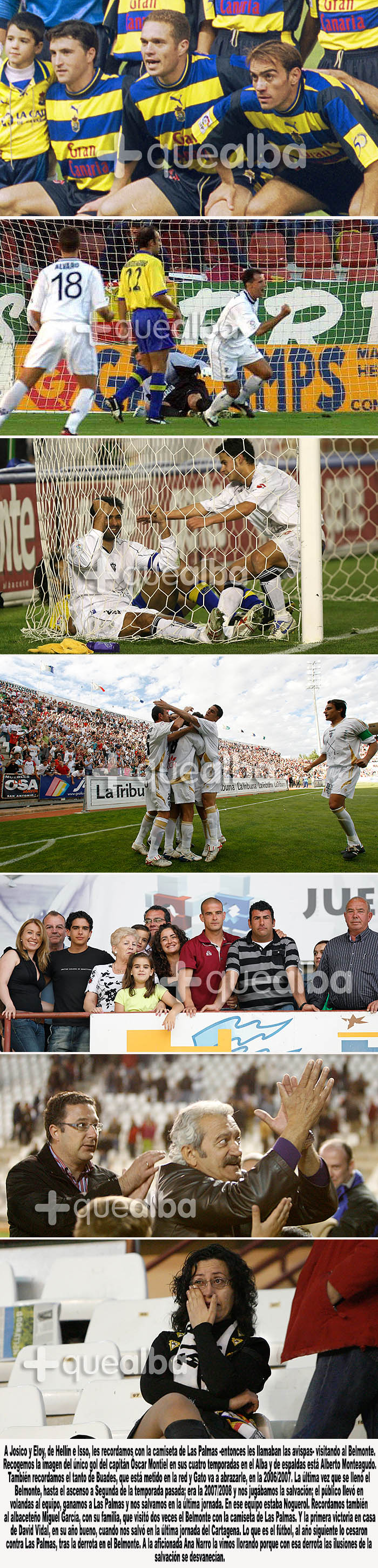 Imágenes históricos de los Albacete-Las Palmas disputados en el Carlos Belmonte